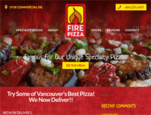 Tablet Screenshot of firepizza.ca